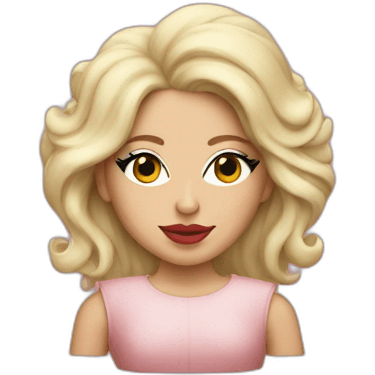 Lady Gaga in rose emoji