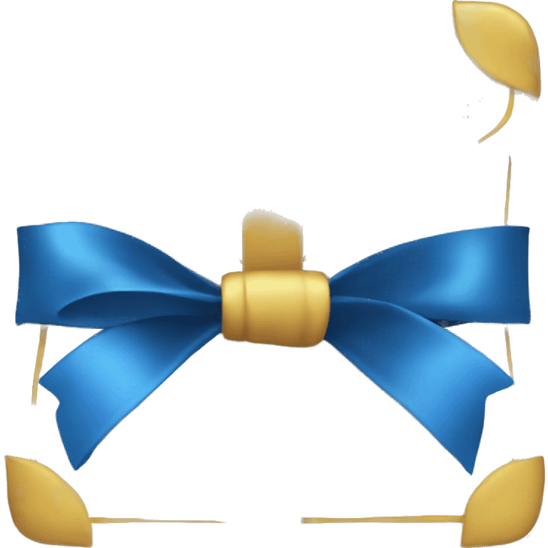 White invitation letter with blue ribbon  emoji