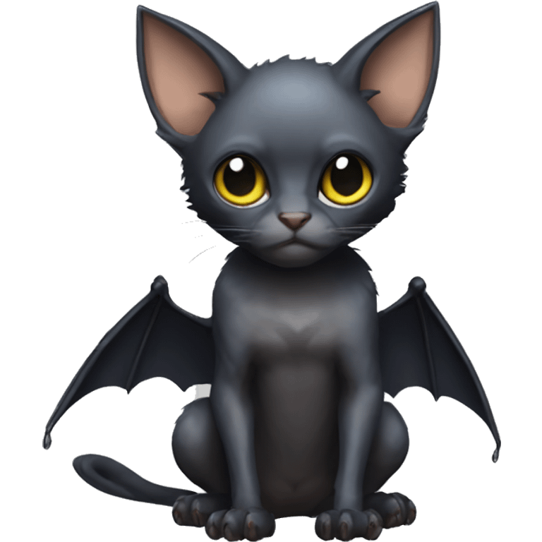 Bat-cat-hybrid full body emoji