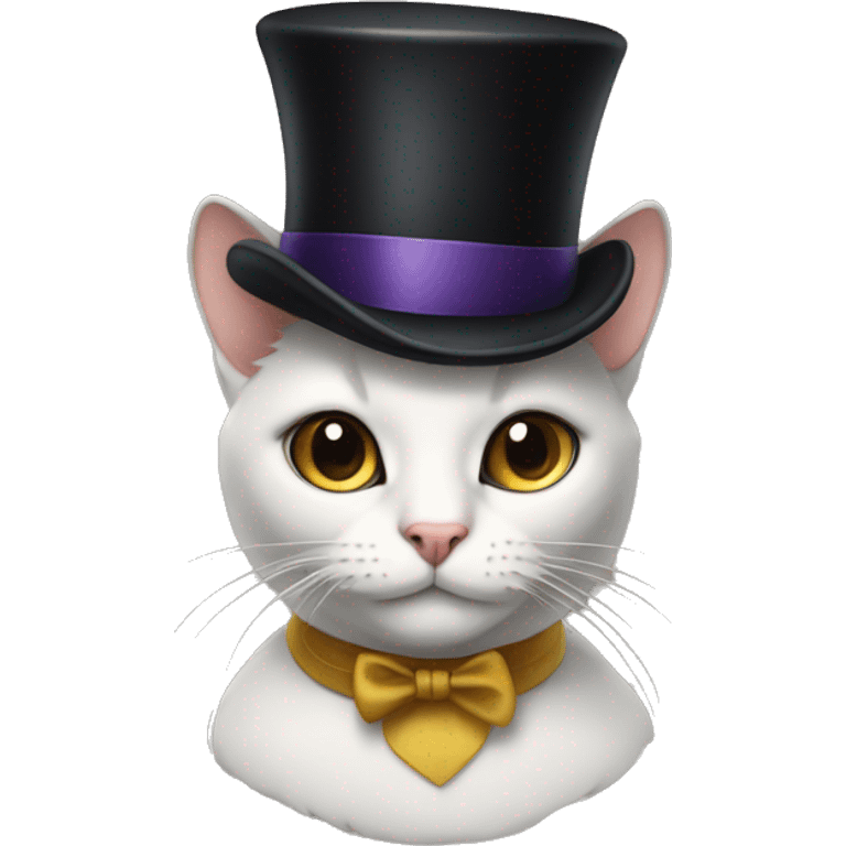 Cat with top hat emoji