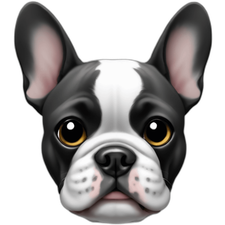 French-bulldog-Black and white emoji