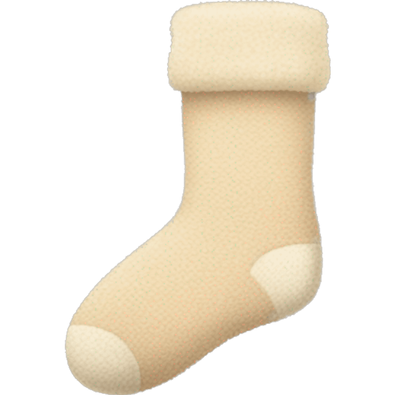 Beige fluffy socks emoji