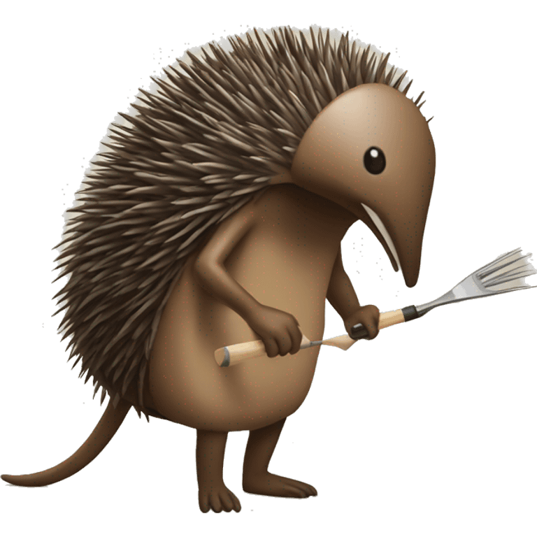 echidna pintando una comedreja emoji