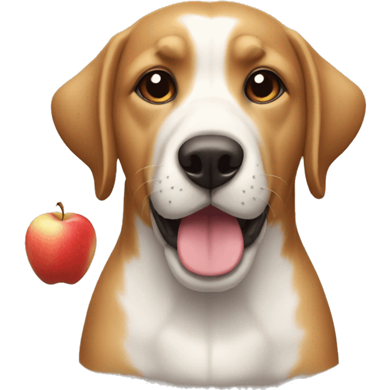 Perro y manzana  emoji