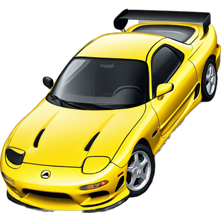 mazda yellow rx7 fd3s emoji