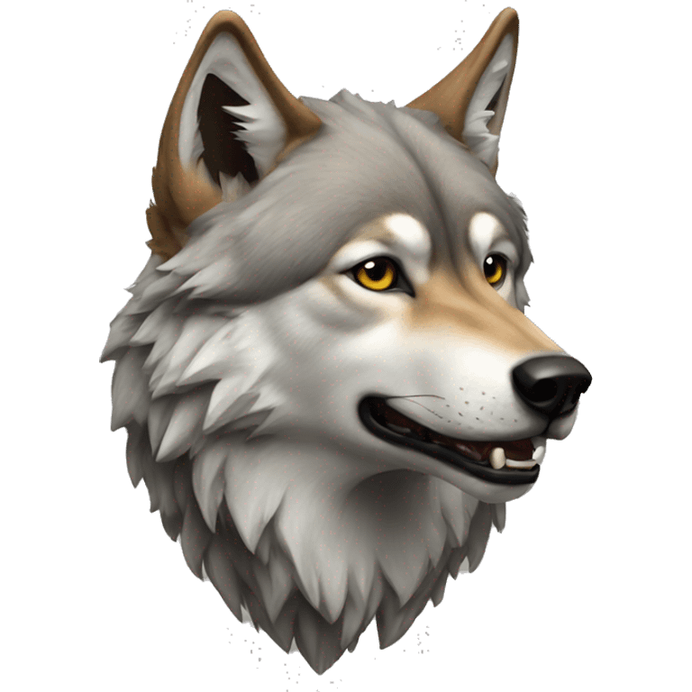 howling wolf realistic emoji