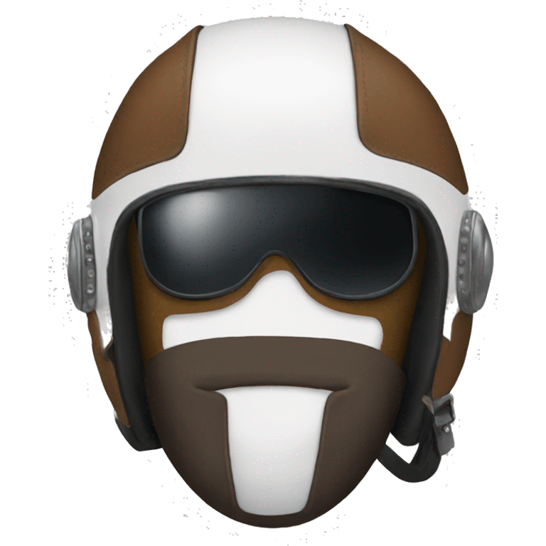 leather pilot-style helmet emoji