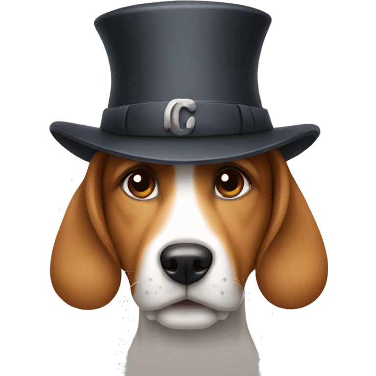 Dog wearing hat emoji