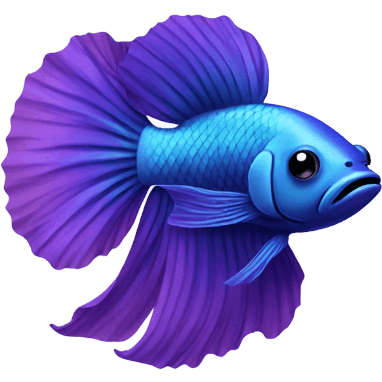 Blue and purple betta fish emoji