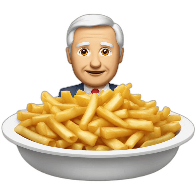 le président poutine qui mange une poutine avec sa mère emoji