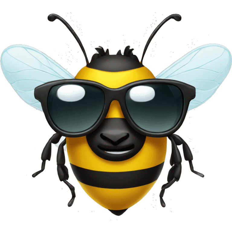 A bee with sunglasses emoji