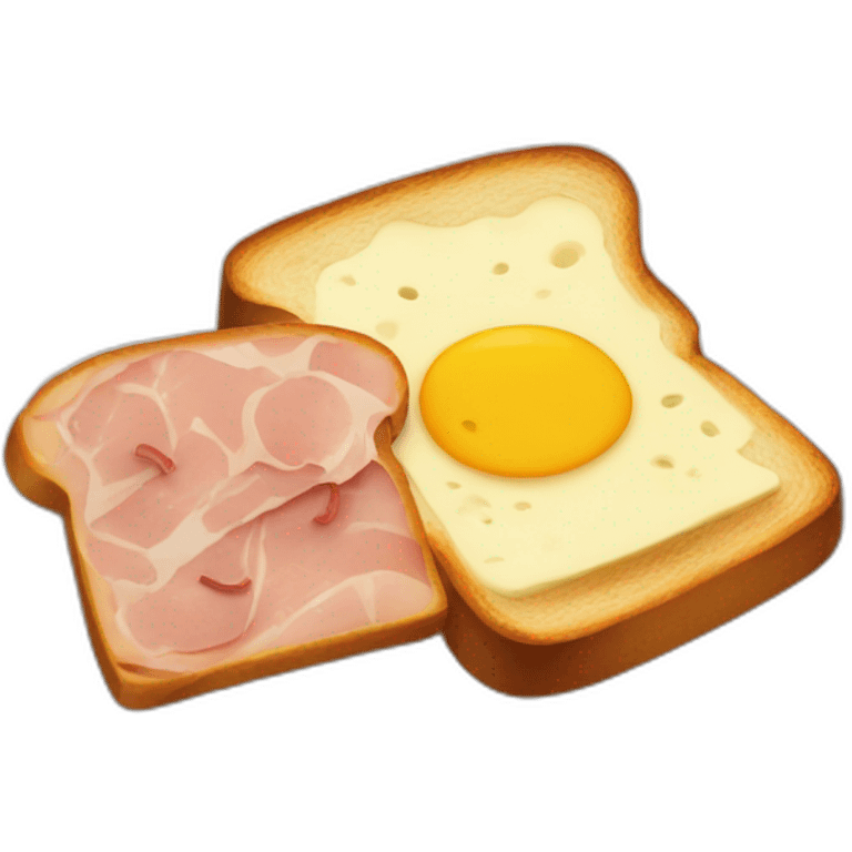 Toast with ham, pickle and cheese emoji