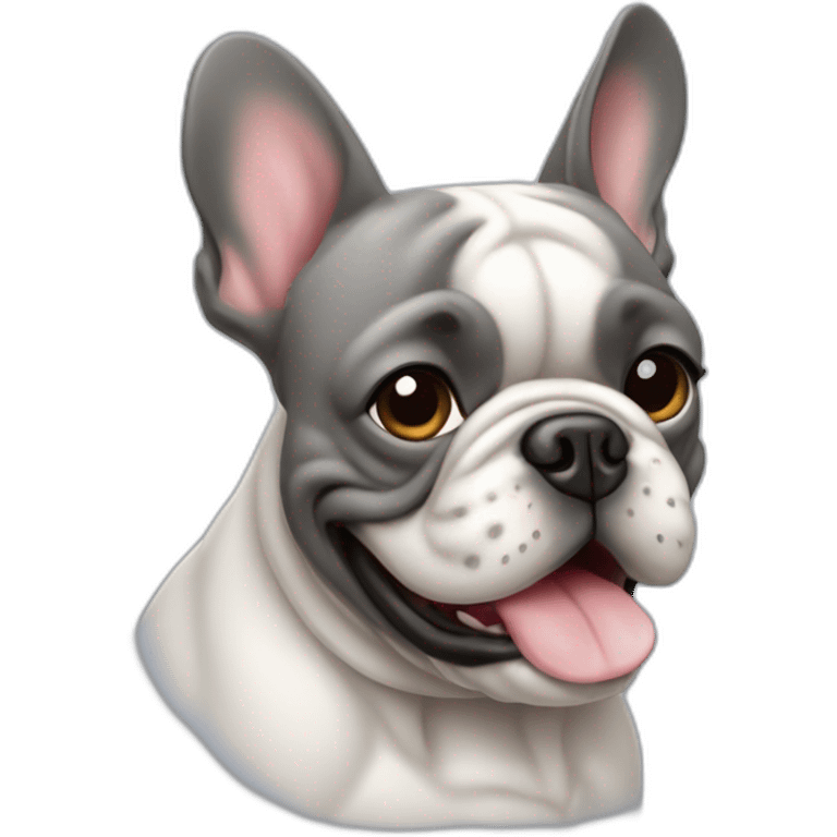 Bouledogue français gris emoji