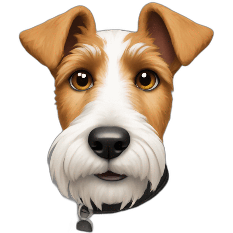 Fox-terrier-pelo-de-alambre-con-orejas-de-color-negro emoji