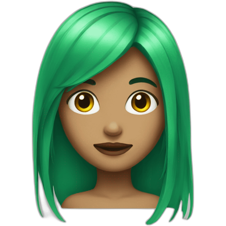 girl with green hair emoji