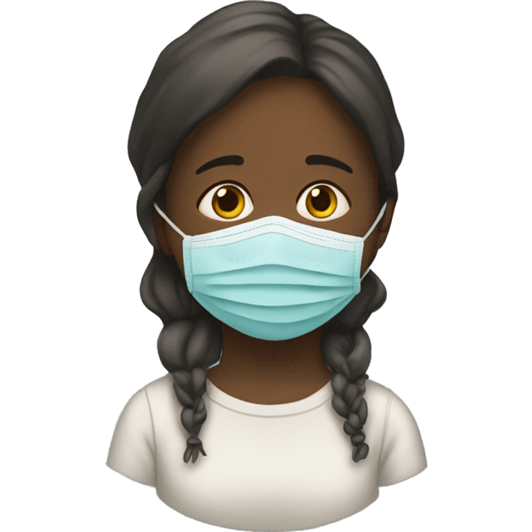 A sick girl have mask  emoji