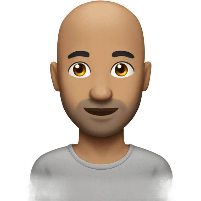 Bald guy with tattoos emoji