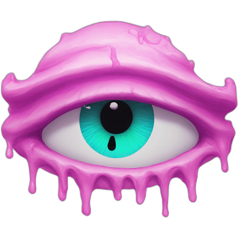 Vaporwave scar through eye emoji