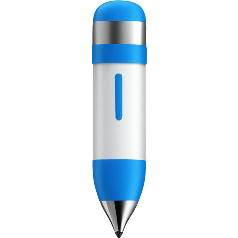 Pen in blue square emoji