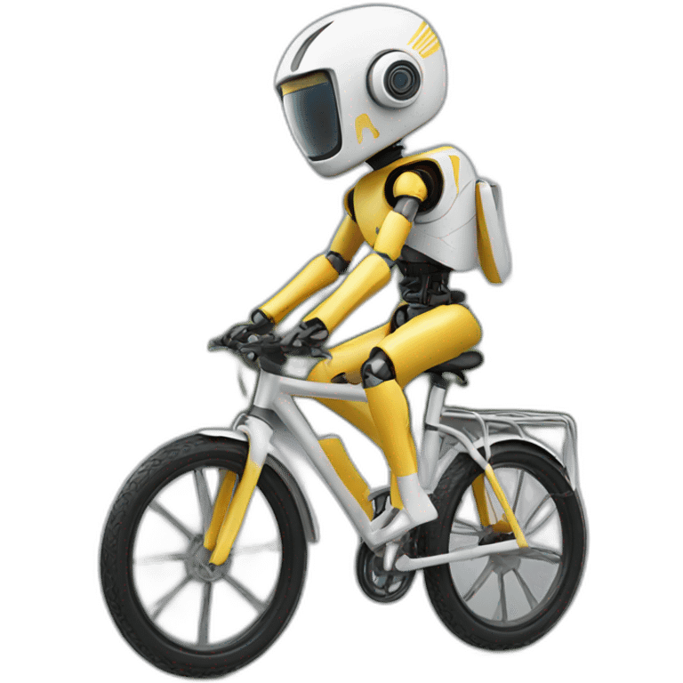 Robot en bicicleta emoji