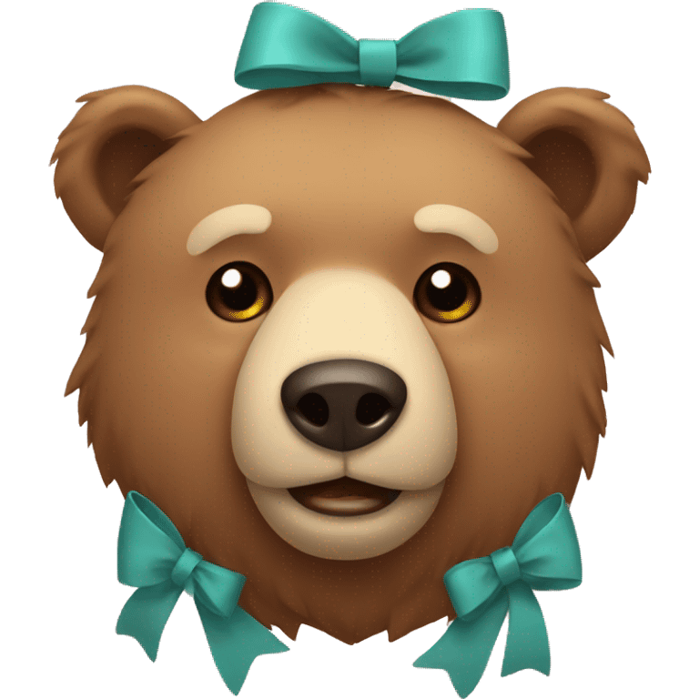 Bear with a bow emoji