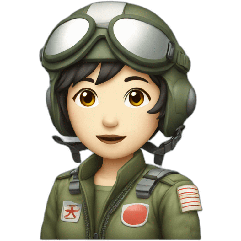 Female Japanese fighter pilot emoji