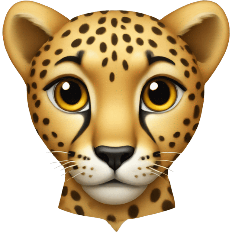 cheetah, it have eyes on heart emoji