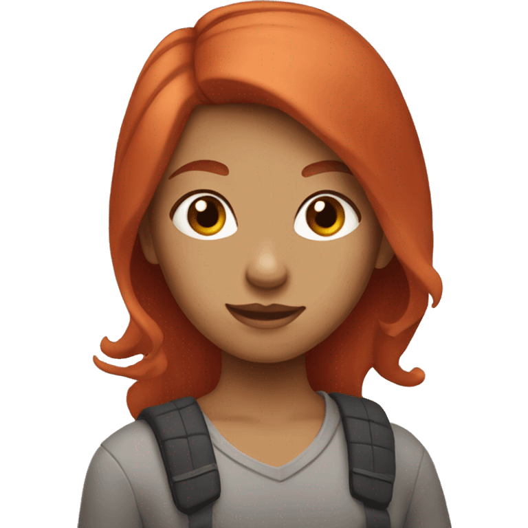 Girl with red hair emoji