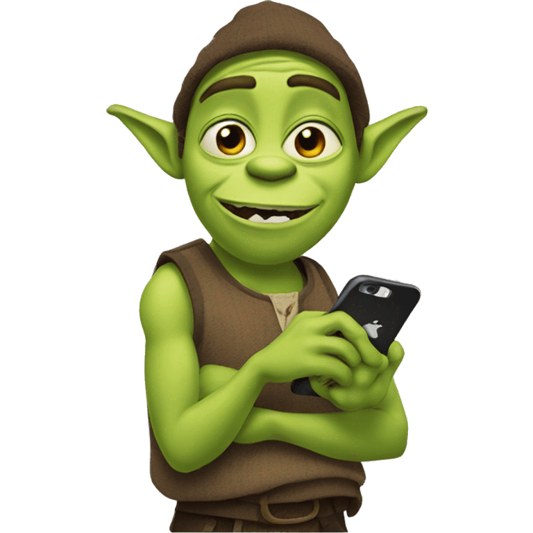 Shreck with an iPhone  emoji