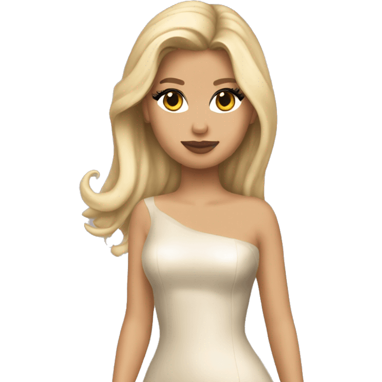 Selena Gomez blonde haired latex dress emoji