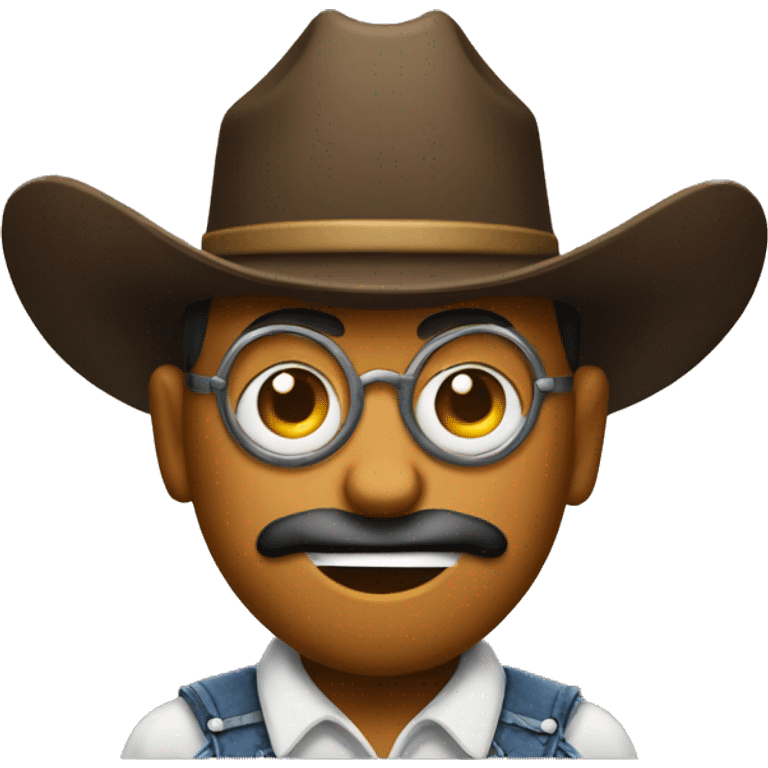 cowboy emoji with monocle emoji