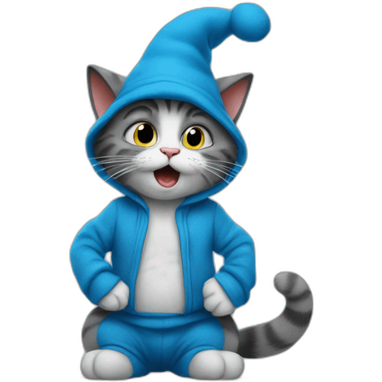 Cat-smurf-meme emoji