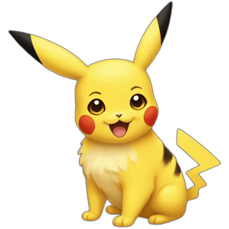 Pikachu with cat emoji