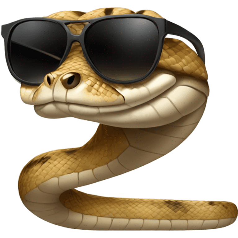 Rattlesnake wearing sunglasses emoji