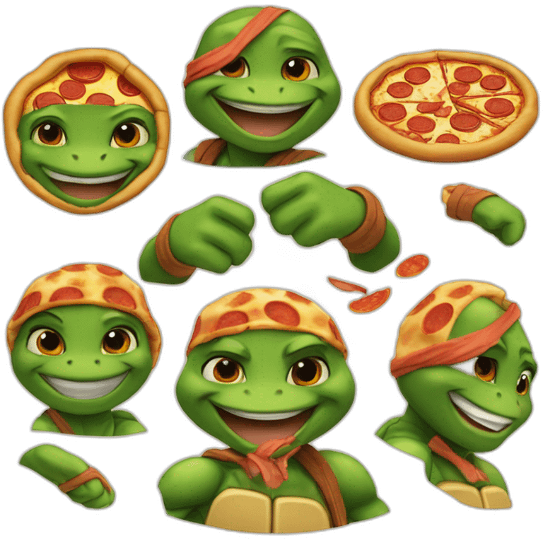 Ninja turtles pizza emoji