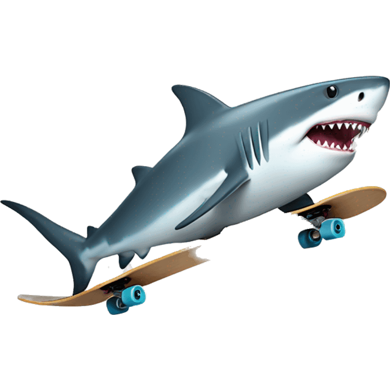 shark on skateboard emoji