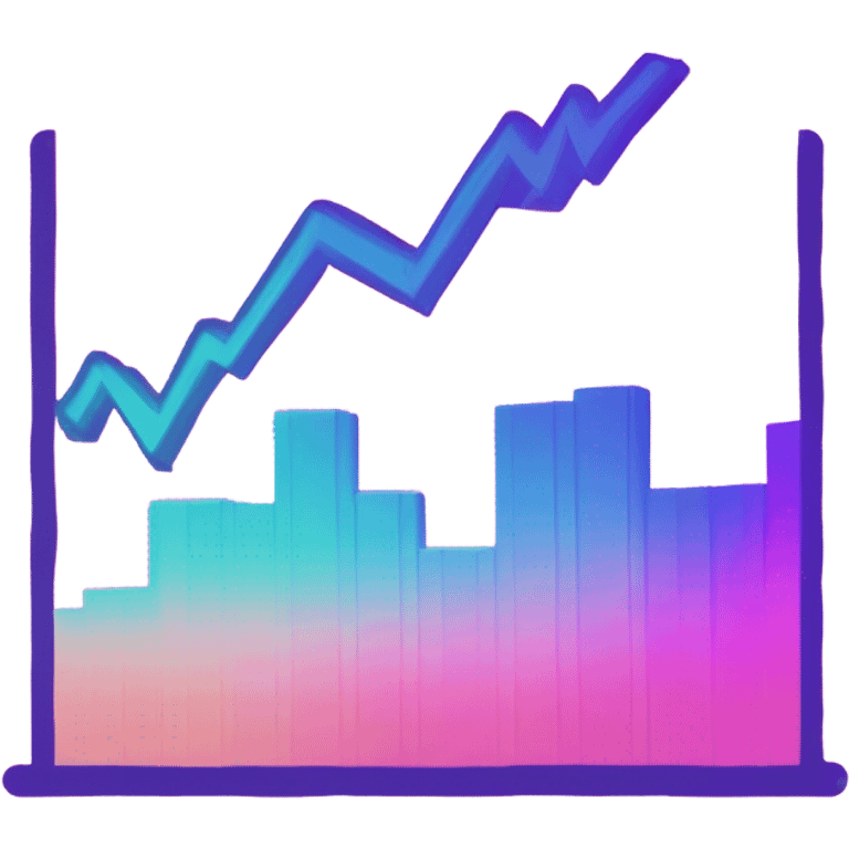 vaporware color theme, stock price going up emoji