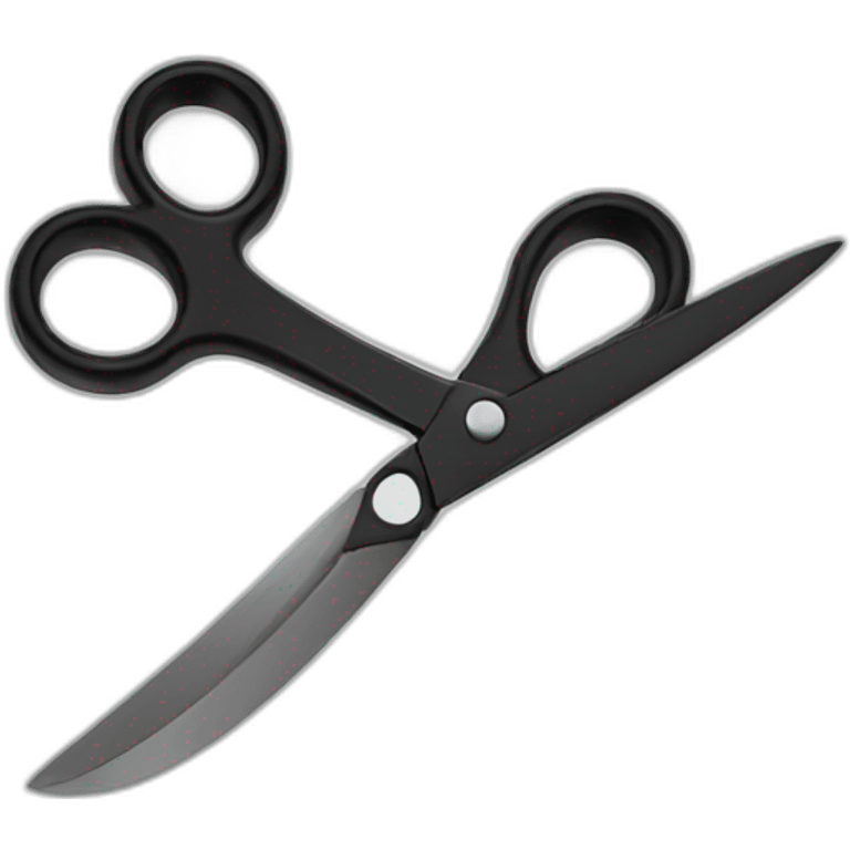 Simple black scissors emoji