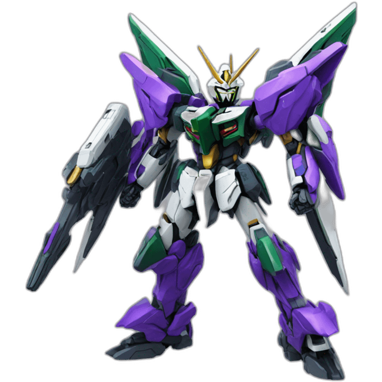 purple and green gundam barbatos emoji