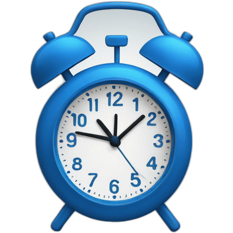 blue alarm clock emoji