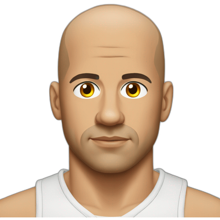 vin diesel serious cartoon wearing henley  emoji