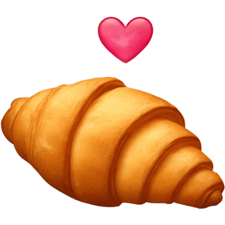 croissant with a heart emoji