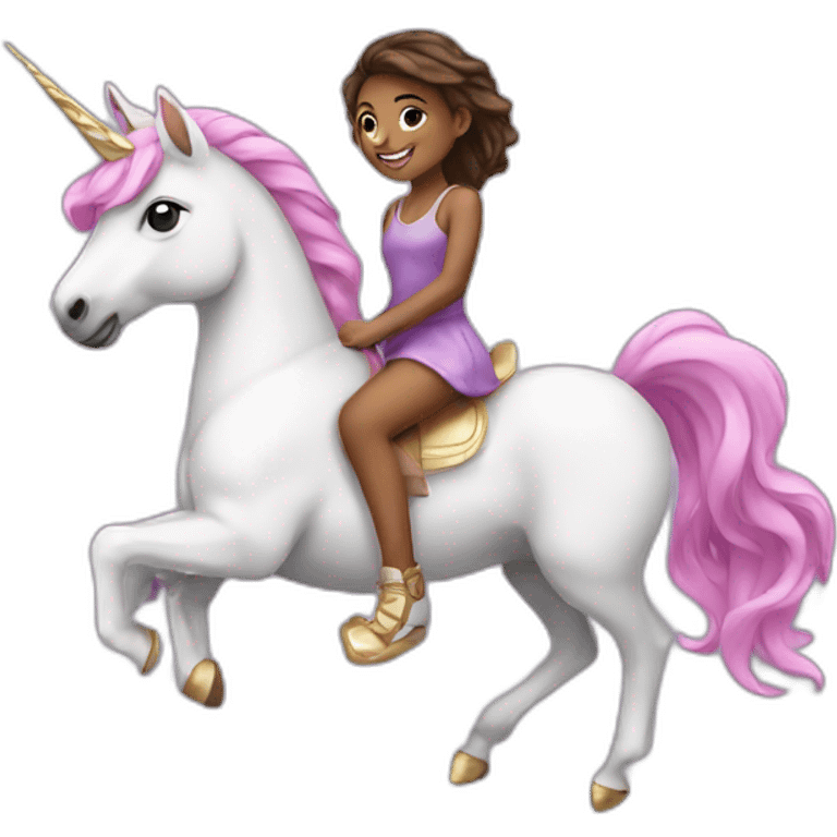 Girl on a unicorn emoji