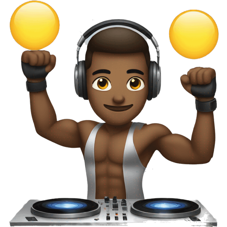 STRONG MAN DJING emoji