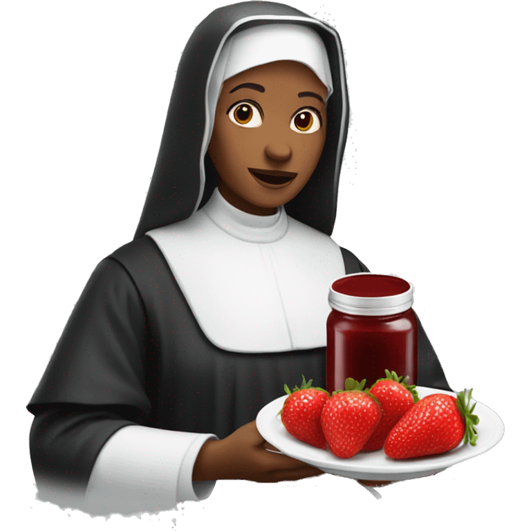 Nun With A Strawberry Jam emoji