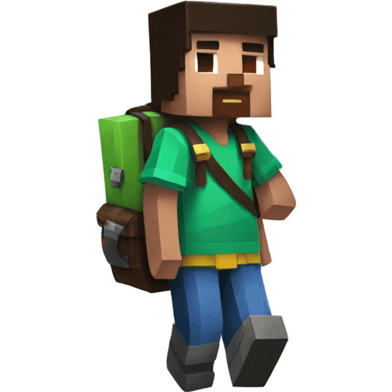 minecraft charecter with backpack emoji