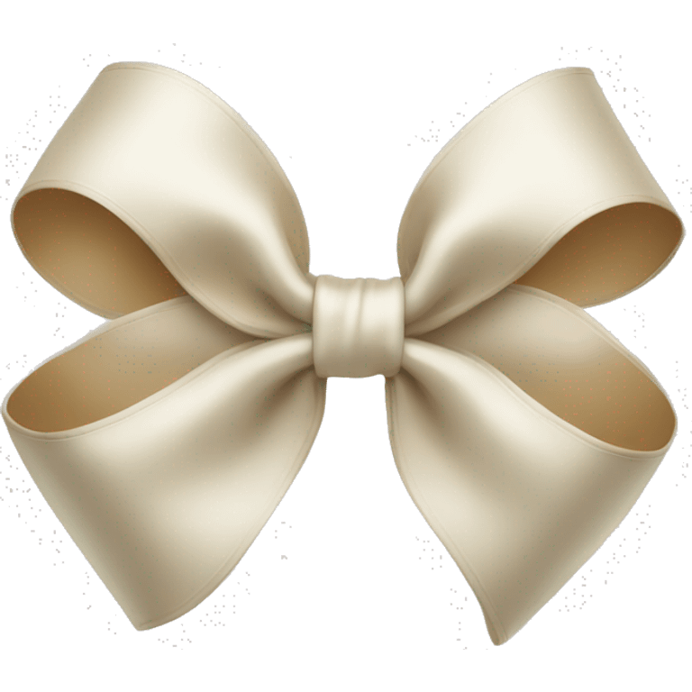 white and beige biggest satin bow emoji