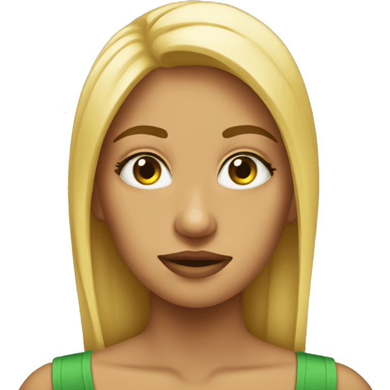 Chica con los ojos verdes rubia  emoji