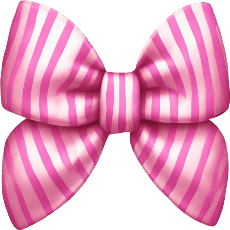 Pink striped bow emoji