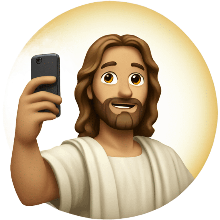 Jesus taking a selfie emoji